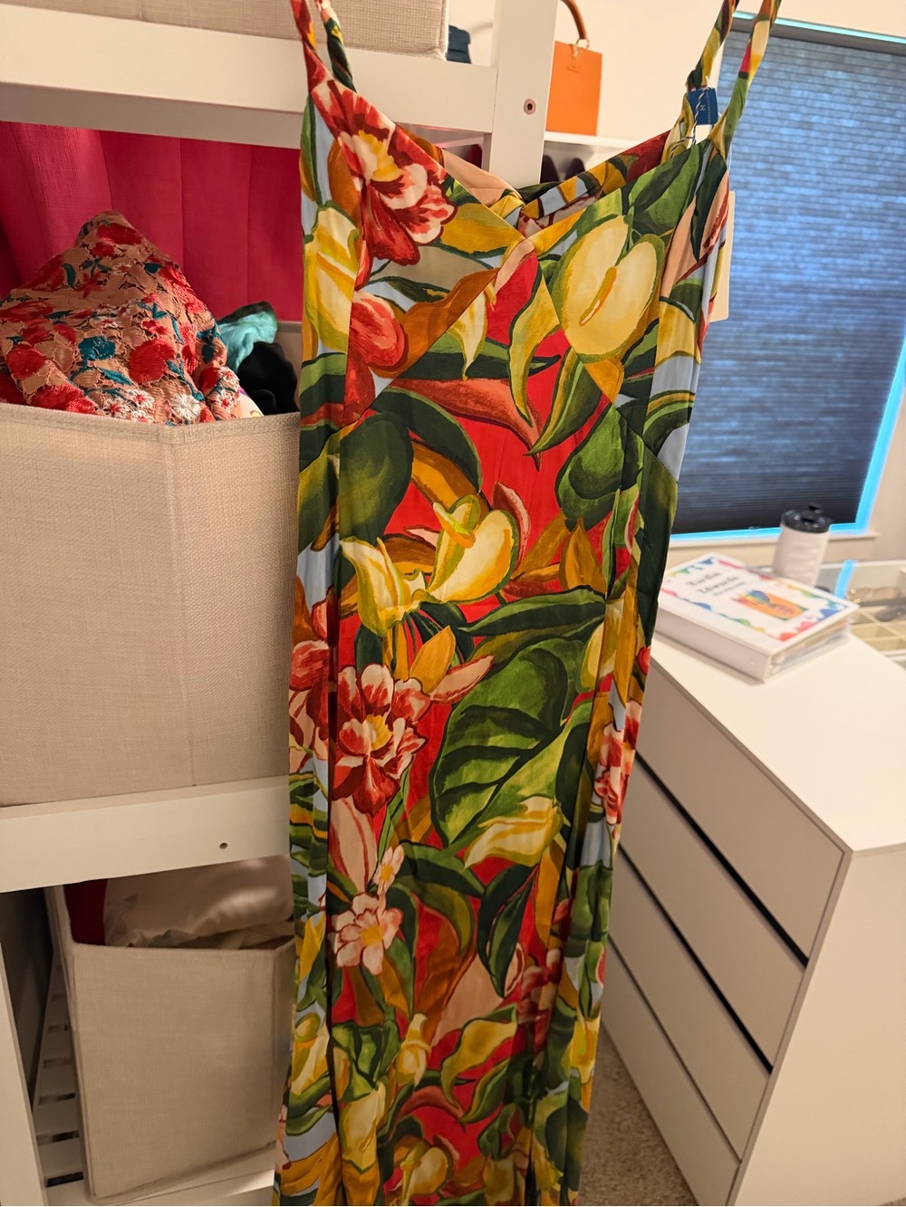 FARM Rio Bold Tropical Maxi Dress in Green, Yellow, Orange - Picture 8 of 8